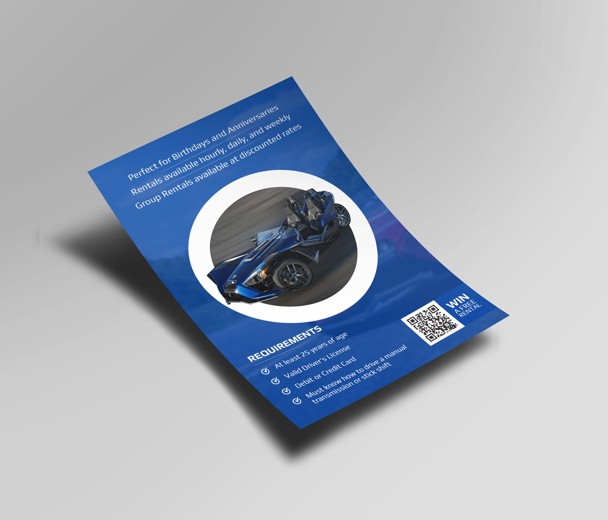 Flyer Design by colorpixel.in for Houston Slingshot Rental | Design #22968047