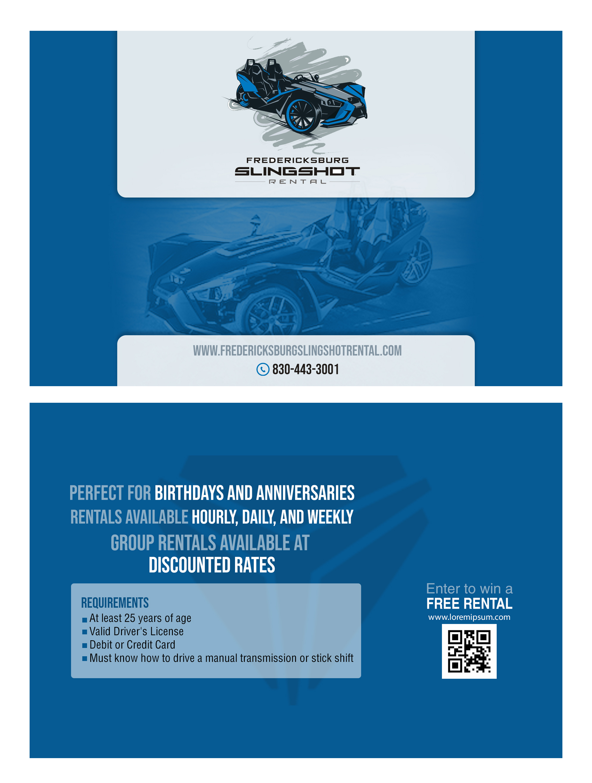 Flyer Design by yerlybird for Houston Slingshot Rental | Design #22962115