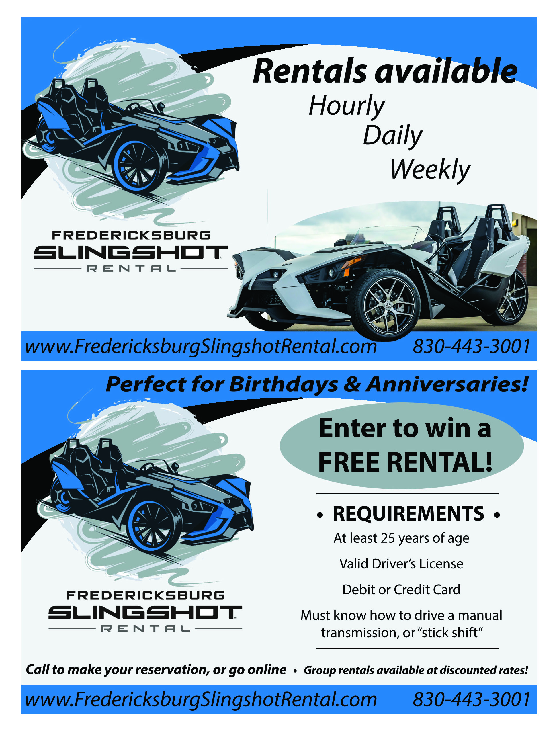 Design de Flyer par selinavert 2 pour Houston Slingshot Rental | Design #22949145
