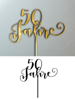 Golden wedding Cake Topper Graphic Design | Grafik-Design von H-H Arts