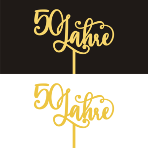 Golden wedding Cake Topper Graphic Design | Grafik-Design von ammar_ed