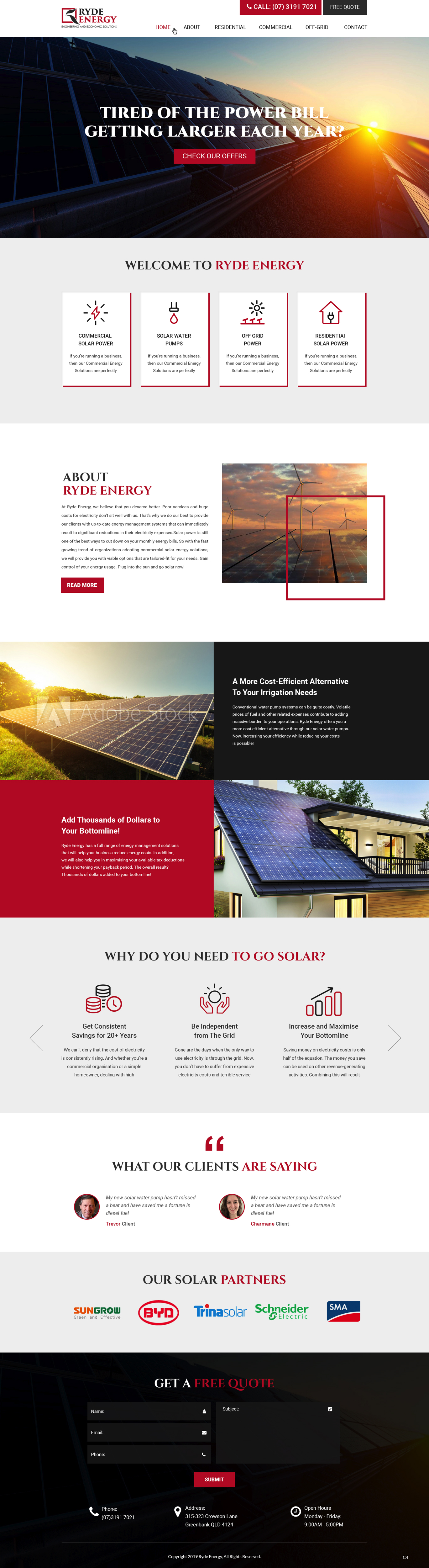 Web Design by pb for Ryde Energy | Design #22939218