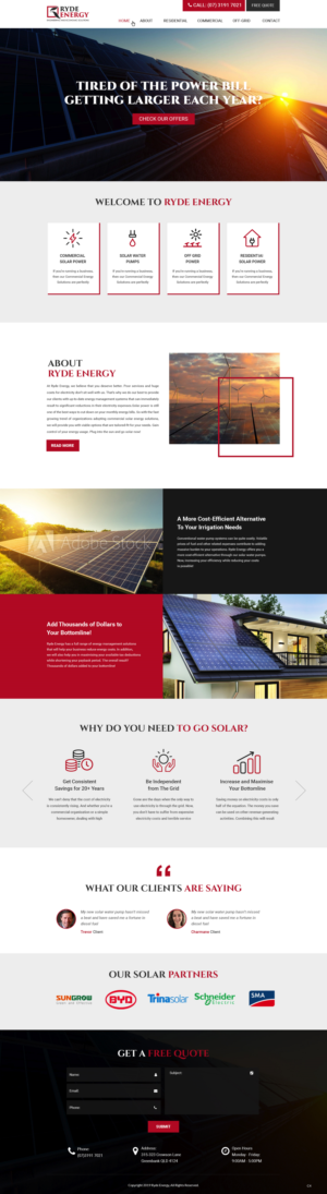 Web Design by pb for Ryde Energy | Design #22939218