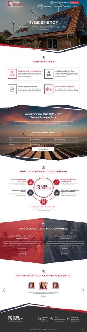 Web Design by pb for Ryde Energy | Design: #22939219