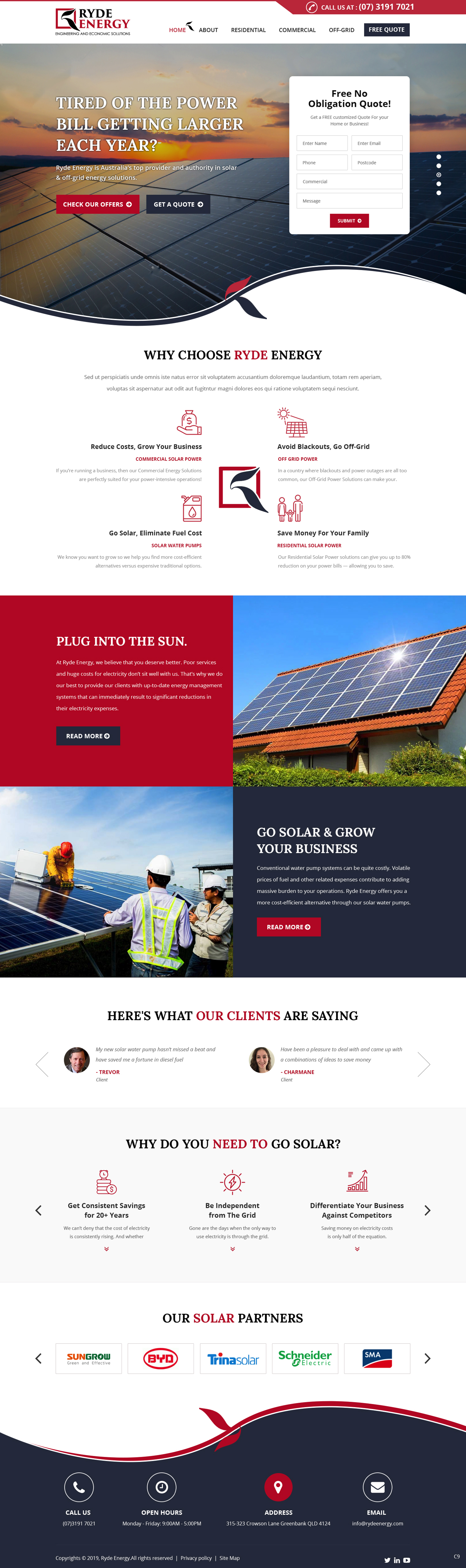 Web Design by pb for Ryde Energy | Design #22939220