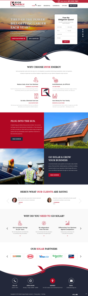 Web Design by pb for Ryde Energy | Design: #22939220