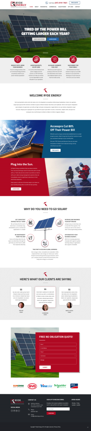 Web Design by pb for Ryde Energy | Design: #22939221