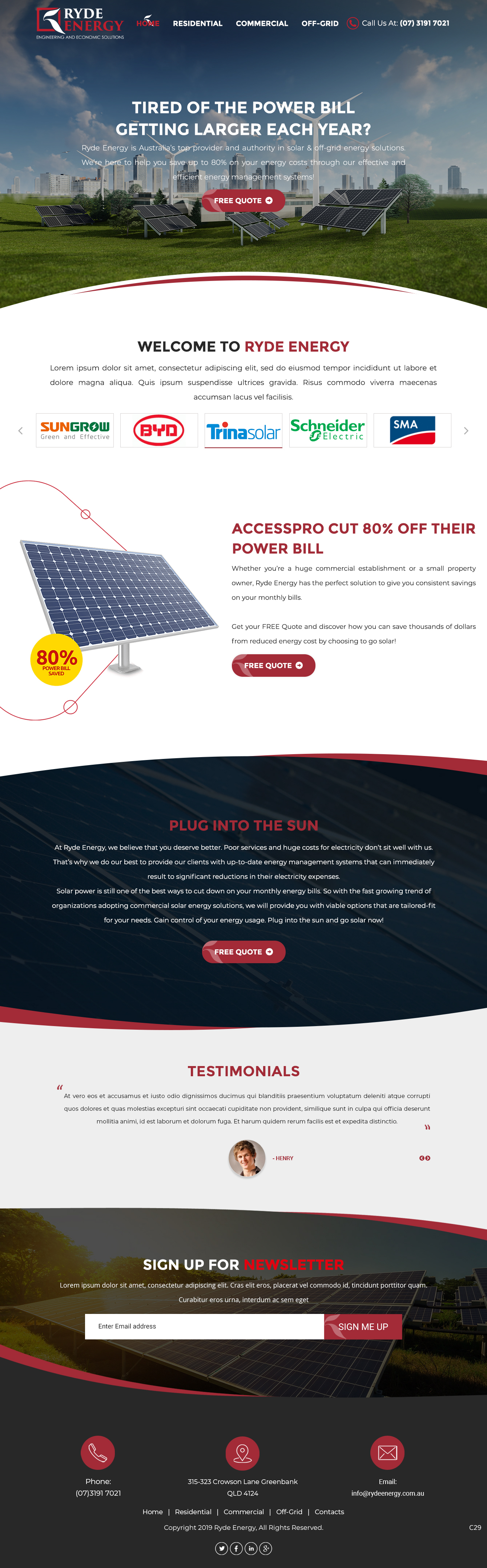 Web Design by pb for Ryde Energy | Design #22939222