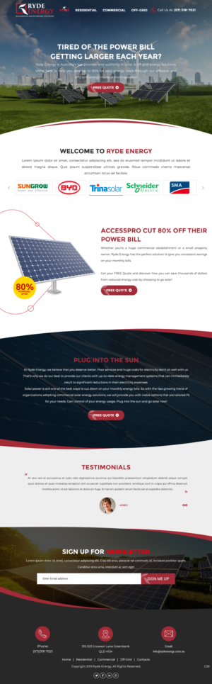 Web Design by pb for Ryde Energy | Design: #22939222