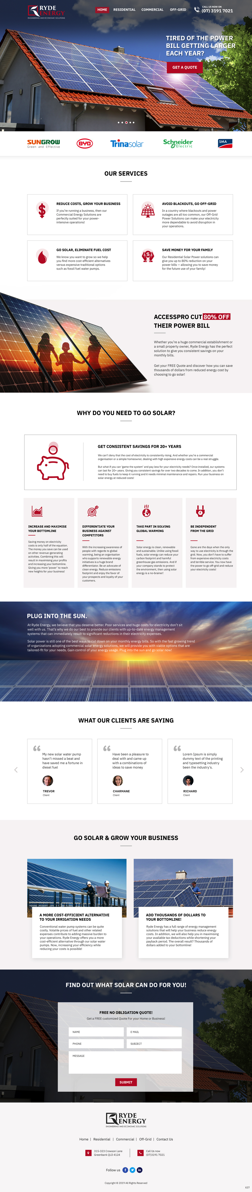 Web Design by pb for Ryde Energy | Design #22939228