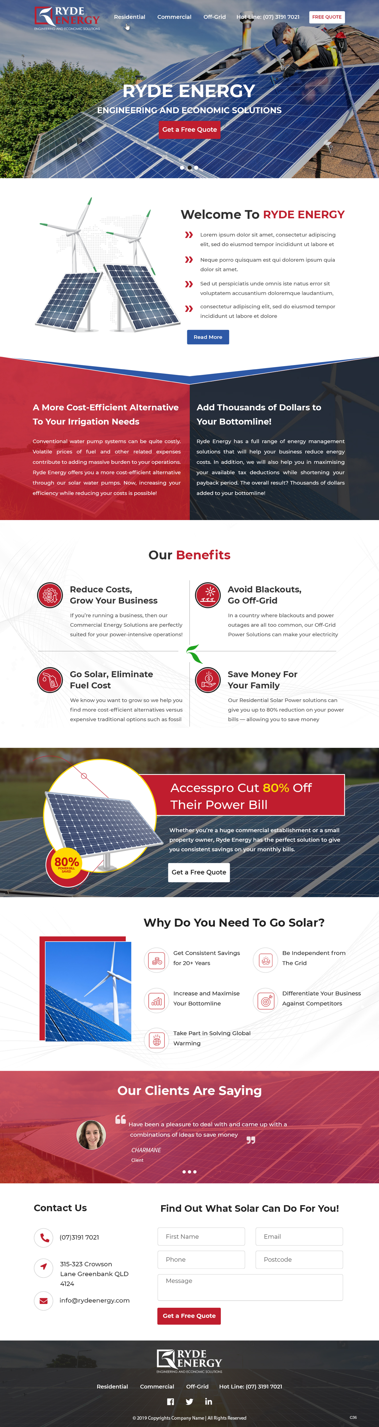 Web Design by pb for Ryde Energy | Design #22939229