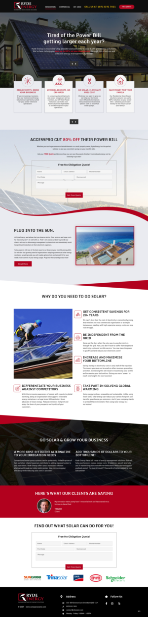 Web Design by pb for Ryde Energy | Design: #22941413