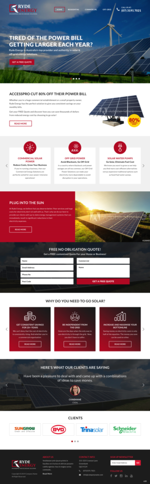 Web Design by pb for Ryde Energy | Design: #22941414