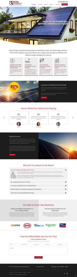 Web Design by pb for Ryde Energy | Design: #22941415