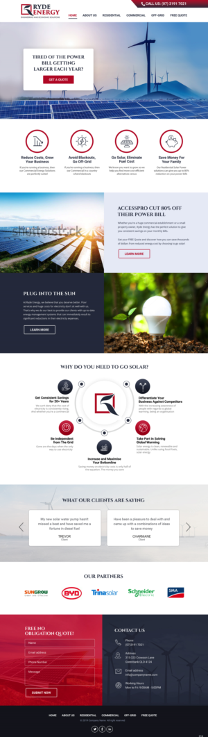 Web Design by pb for Ryde Energy | Design: #22945464