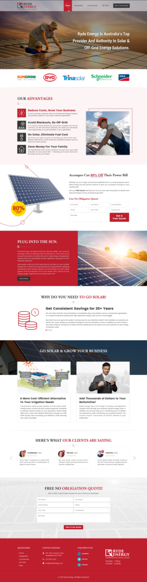 Web Design by Sbss for Ryde Energy | Design: #22950826