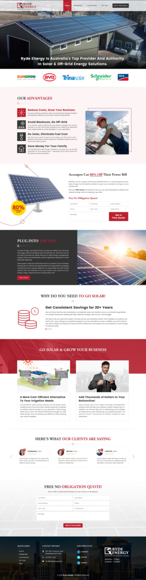 Renewable Energy company needs a new website  | Diseño Web por Sbss