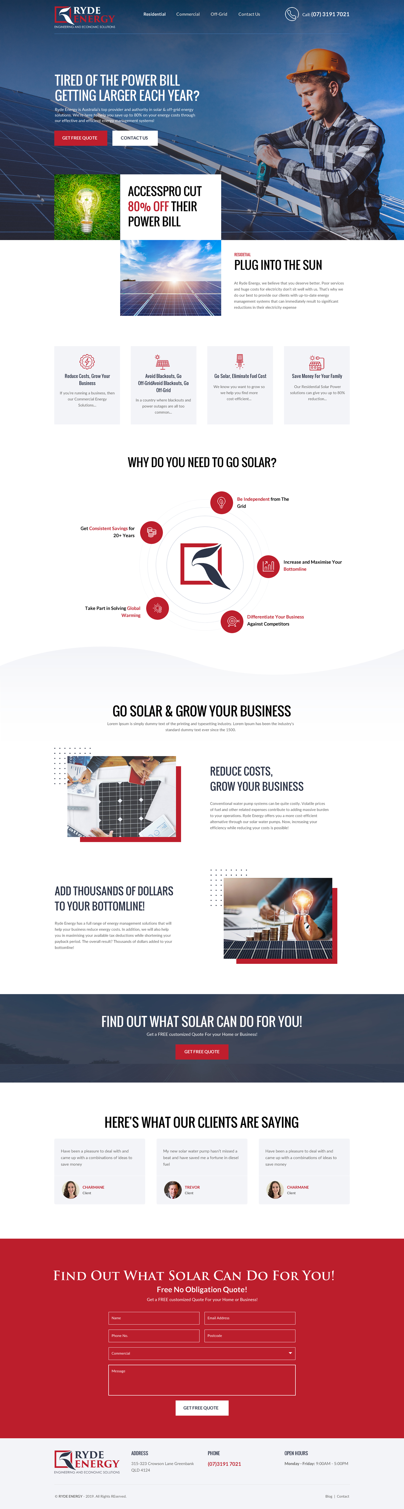 Web Design par rightway pour Ryde Energy | Design #22939406