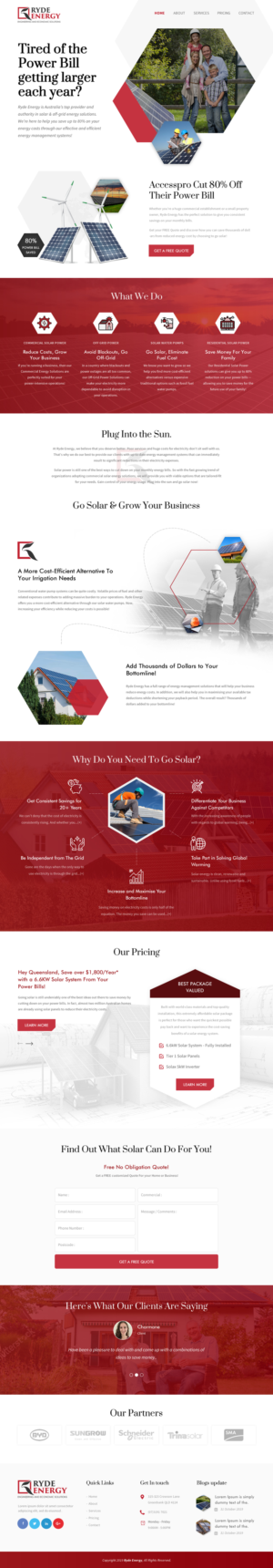 Web Design by rightway for Ryde Energy | Design: #22939408
