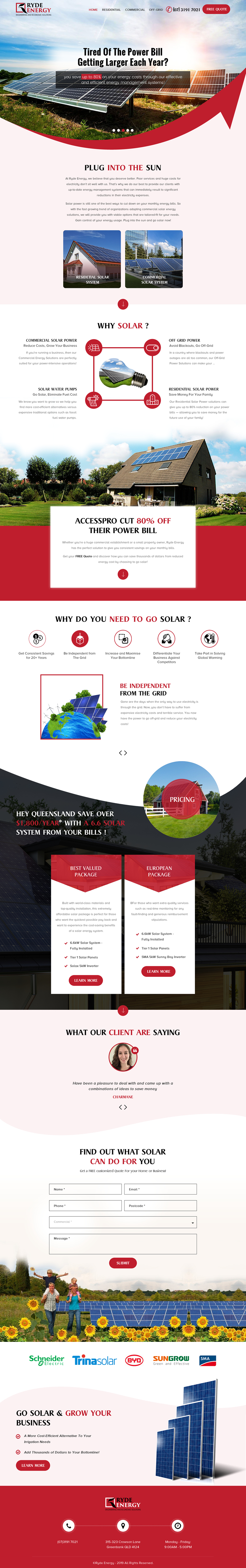 Web Design par rightway pour Ryde Energy | Design #22939409