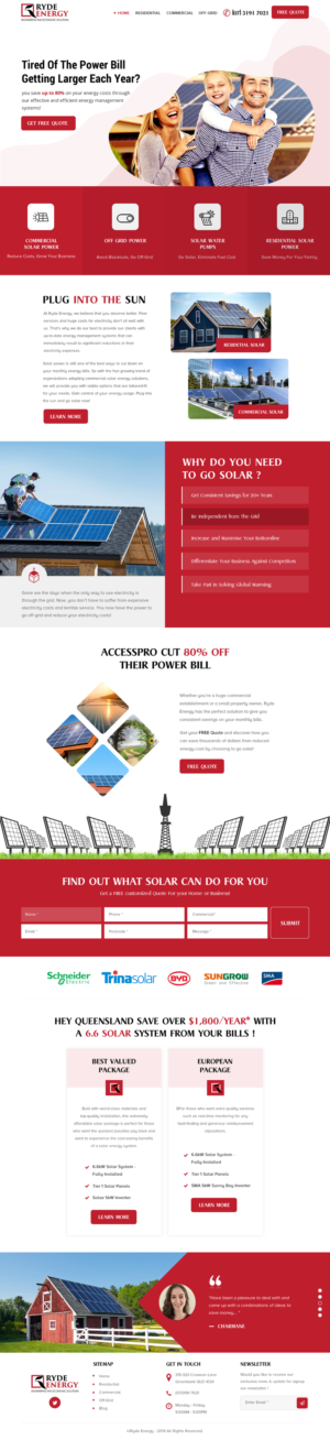 Web Design by rightway for Ryde Energy | Design: #22939410