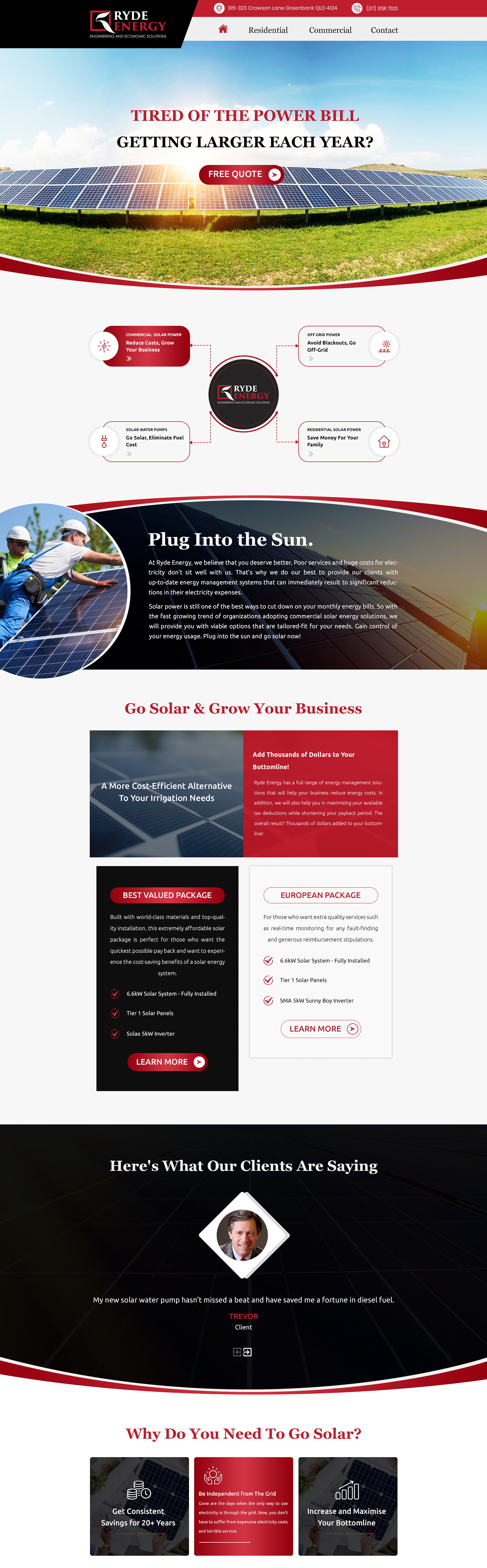 Web Design by SAI DESIGNS for Ryde Energy | Design #22970551