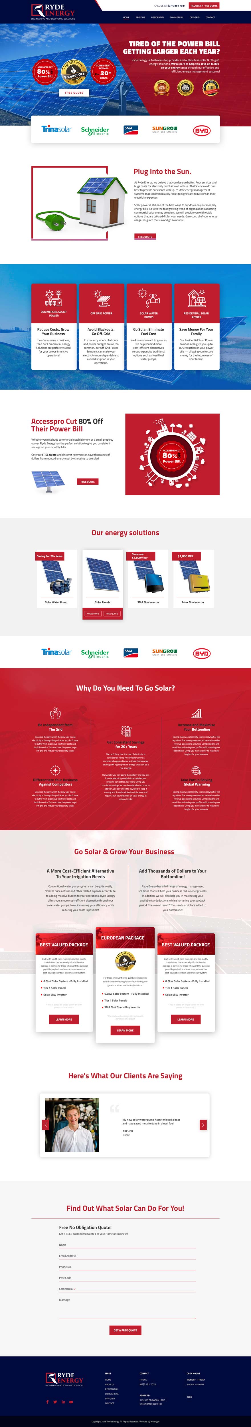 Web-Design von AbhishekRoyBunty für Ryde Energy | Design #22993503