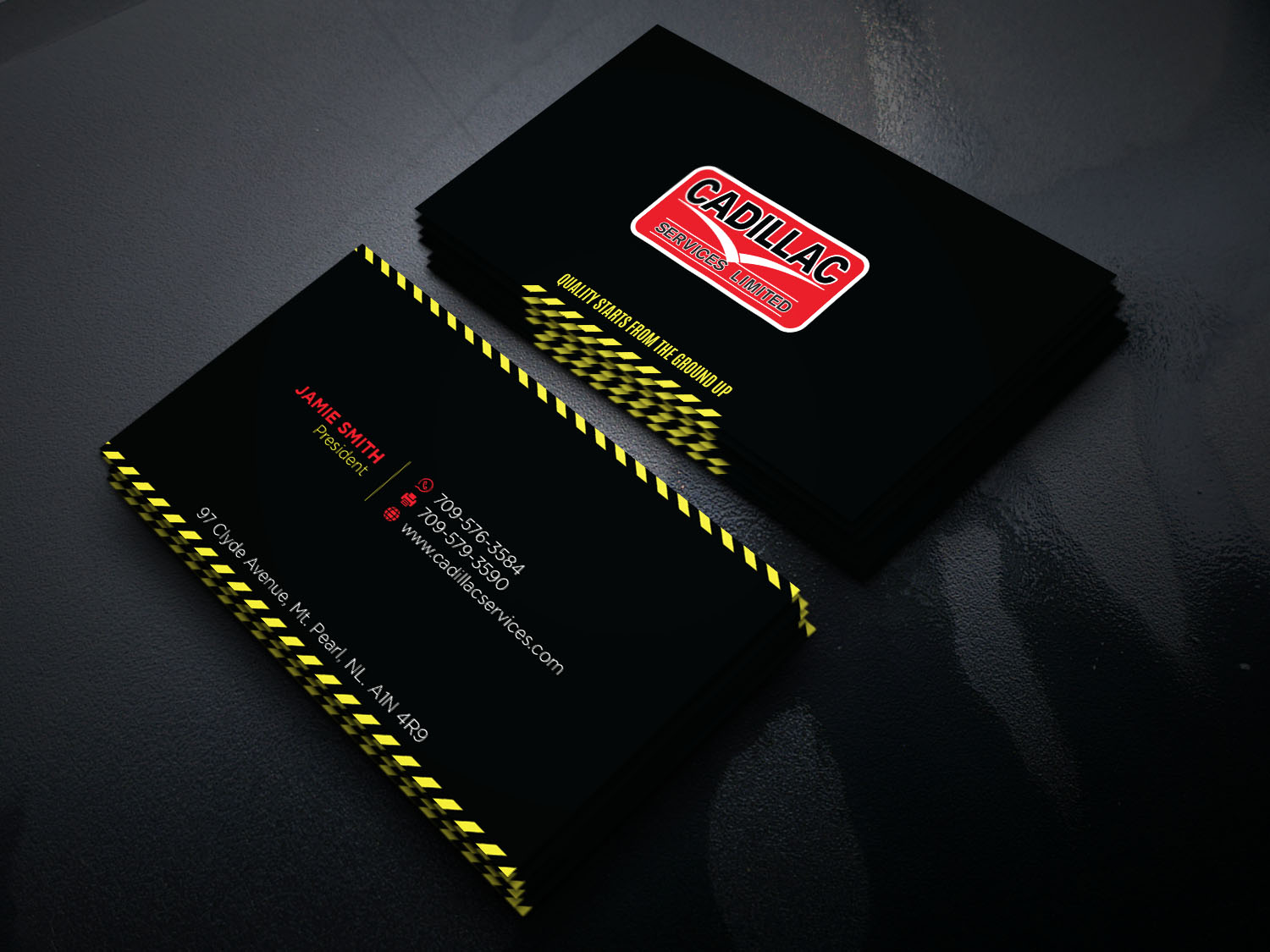Business Card Design by Verified artistry for Cadillac Services Ltd | Design #22950023