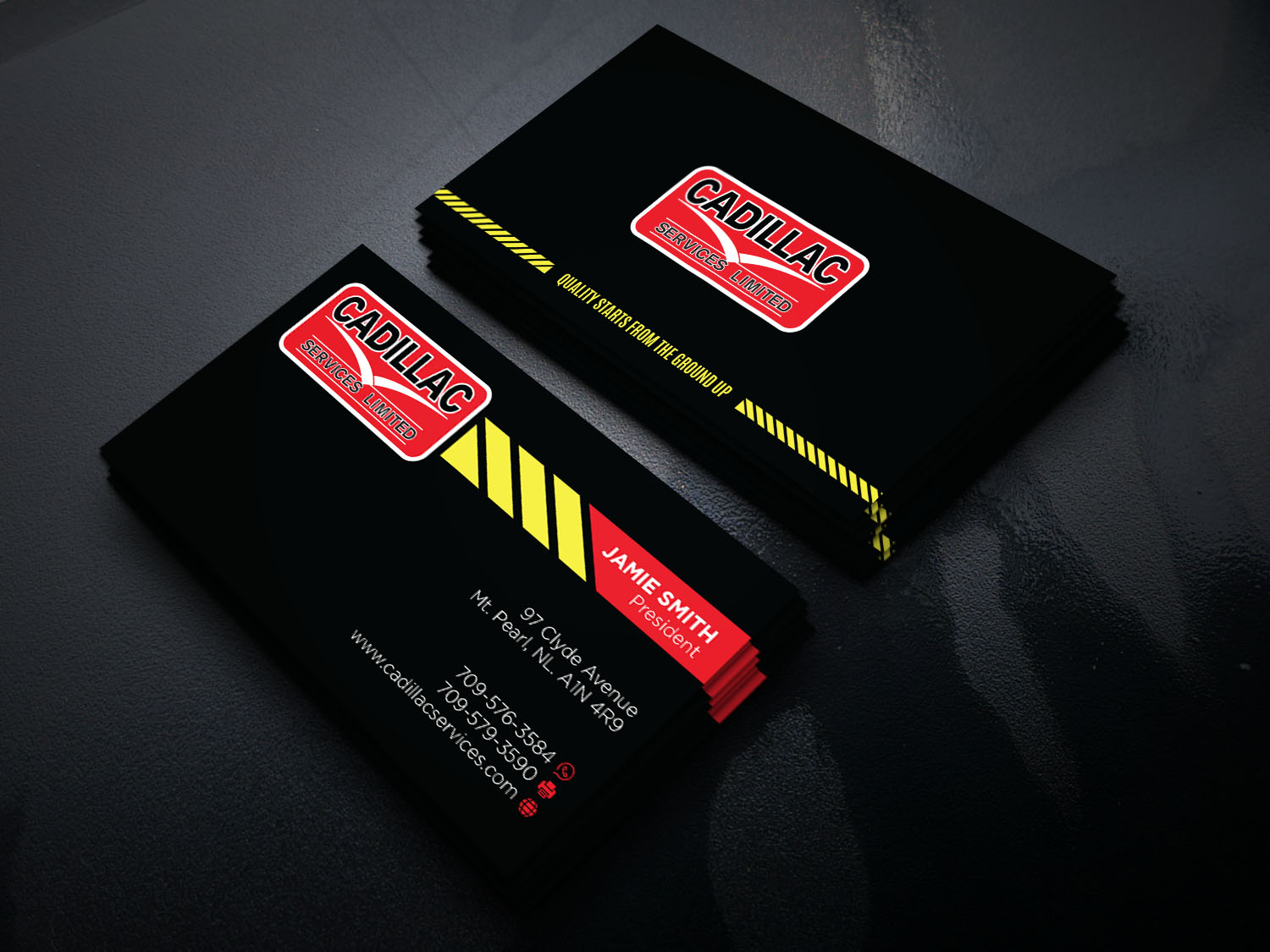 Business Card Design by Verified artistry for Cadillac Services Ltd | Design #22950026
