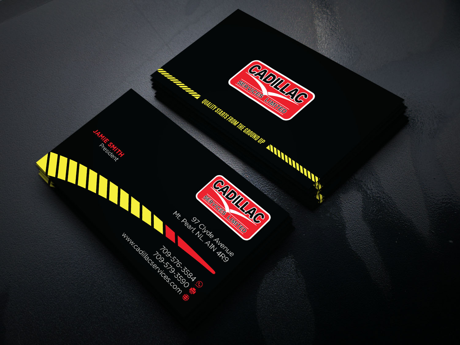 Business Card Design by Verified artistry for Cadillac Services Ltd | Design #22950029