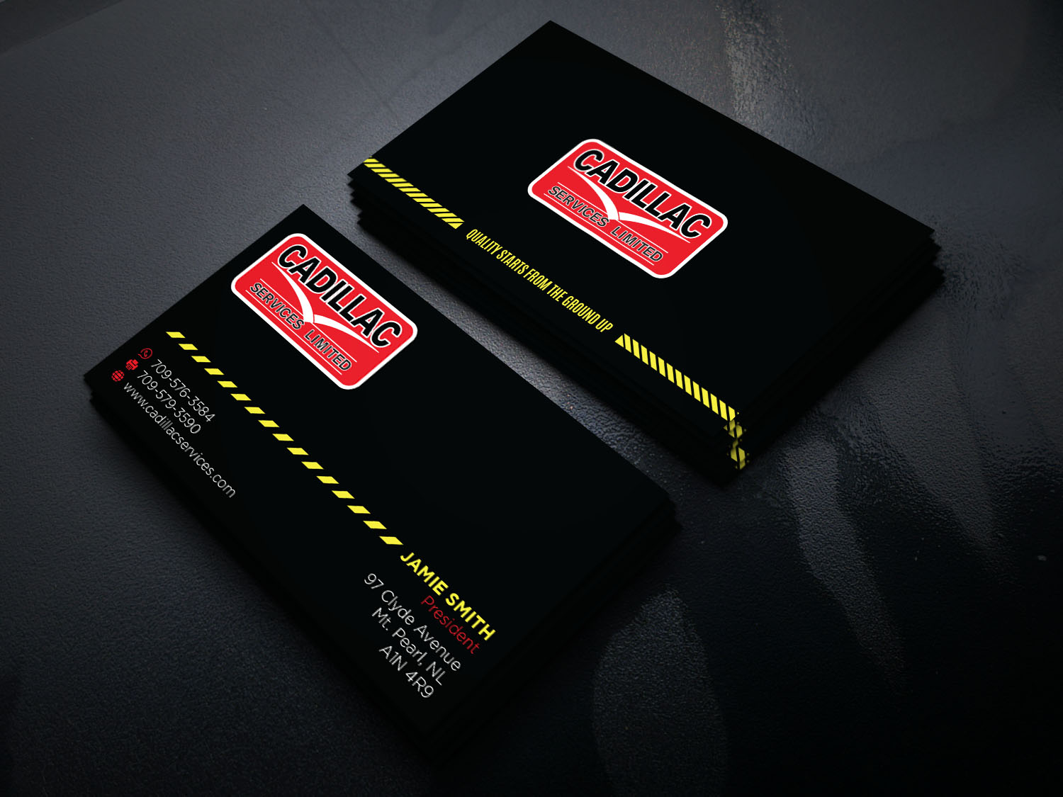 Business Card Design by Verified artistry for Cadillac Services Ltd | Design #22950030