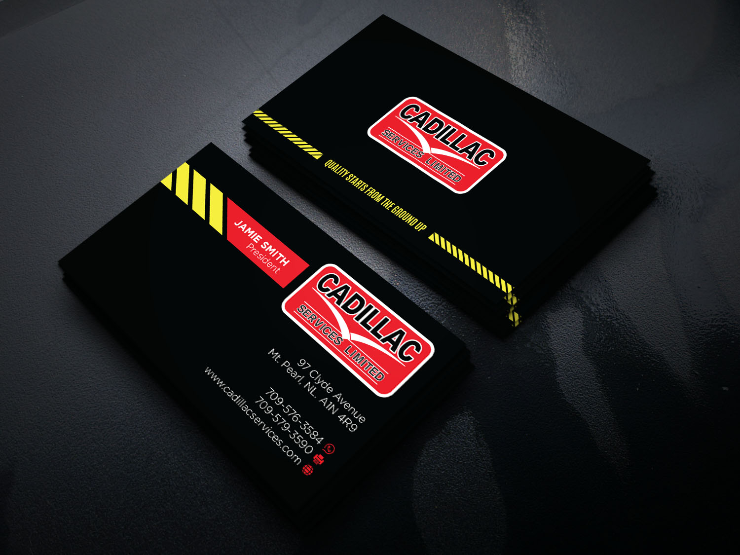Business Card Design by Verified artistry for Cadillac Services Ltd | Design #22950031