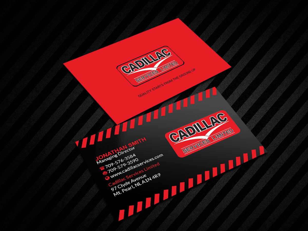 Business Card Design by Creations Box 2015 for Cadillac Services Ltd | Design #22946642
