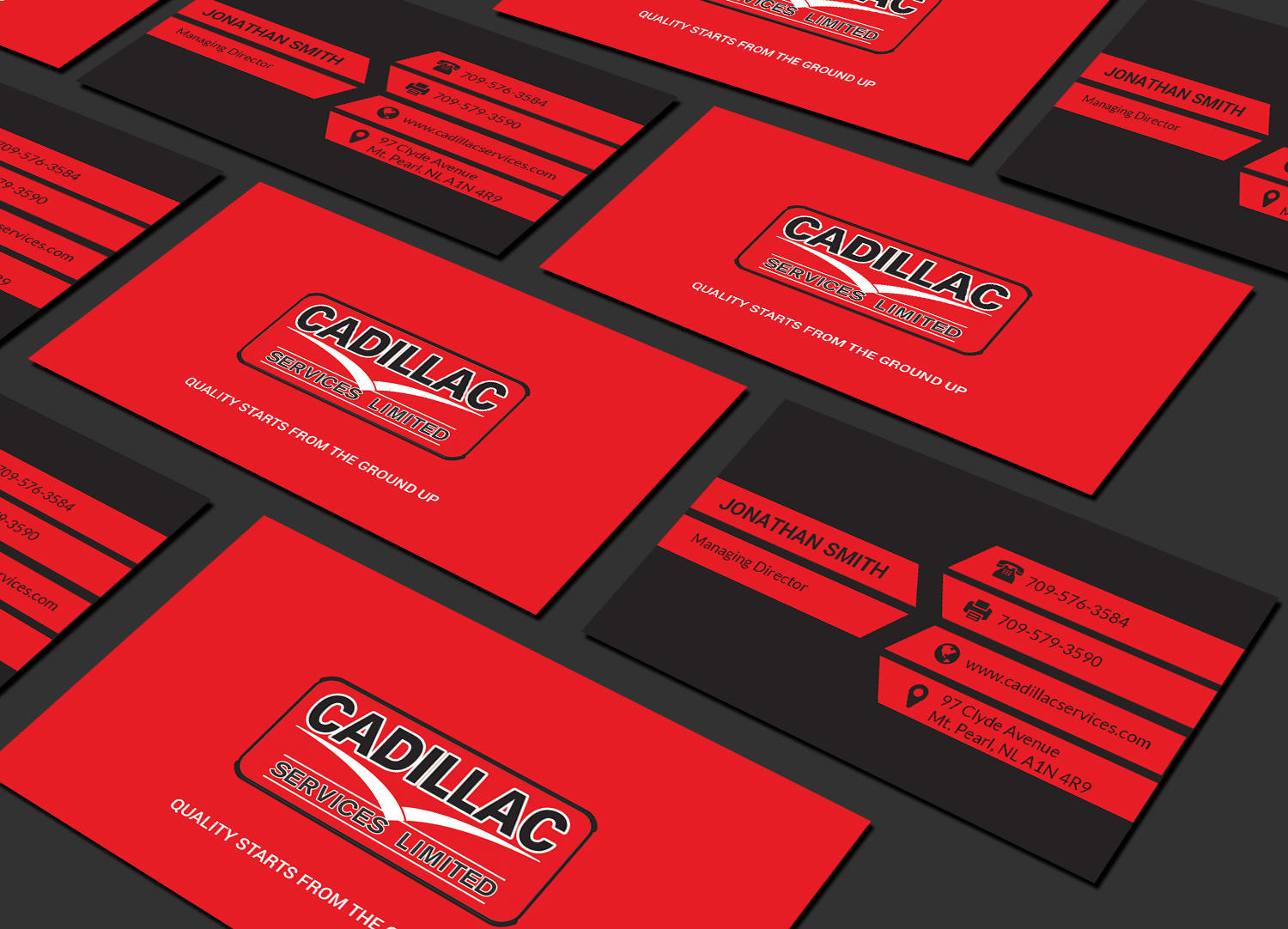 Business Card Design by Creations Box 2015 for Cadillac Services Ltd | Design #22946644