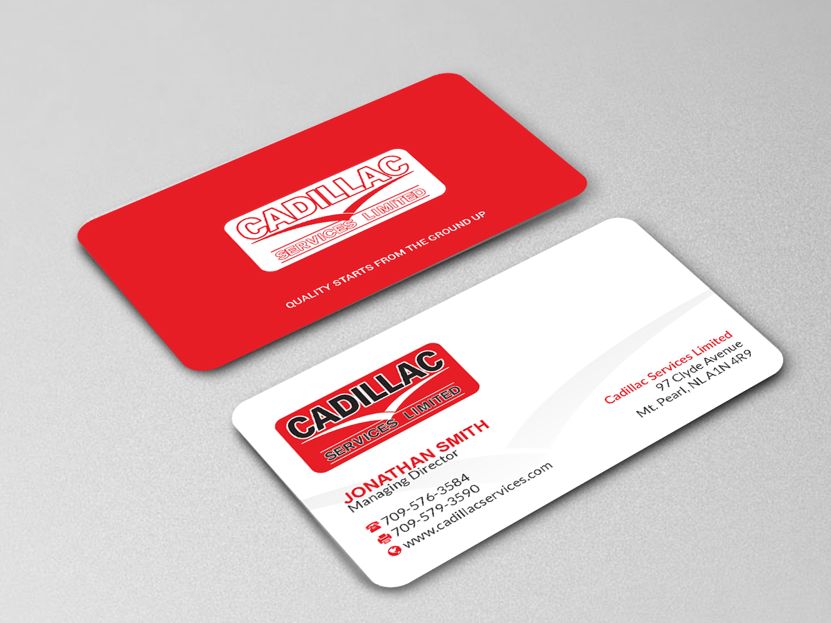 Business Card Design by Creations Box 2015 for Cadillac Services Ltd | Design #22950553