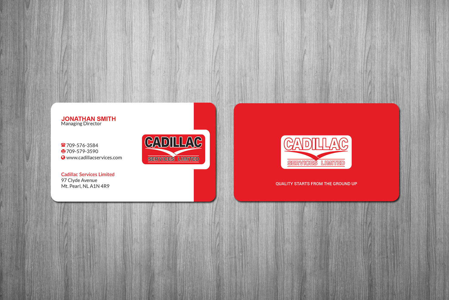 Business Card Design by Creations Box 2015 for Cadillac Services Ltd | Design #22950561