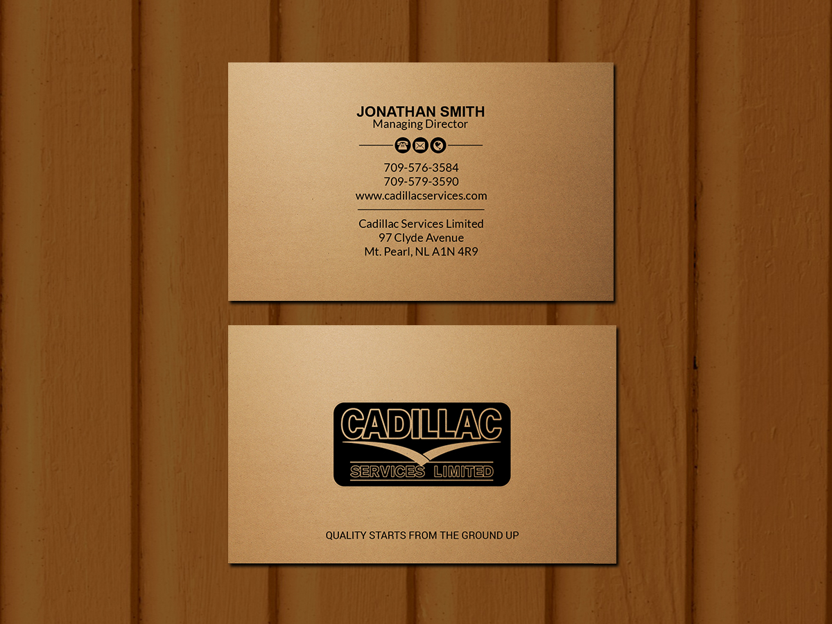 Business Card Design by Creations Box 2015 for Cadillac Services Ltd | Design #22951183