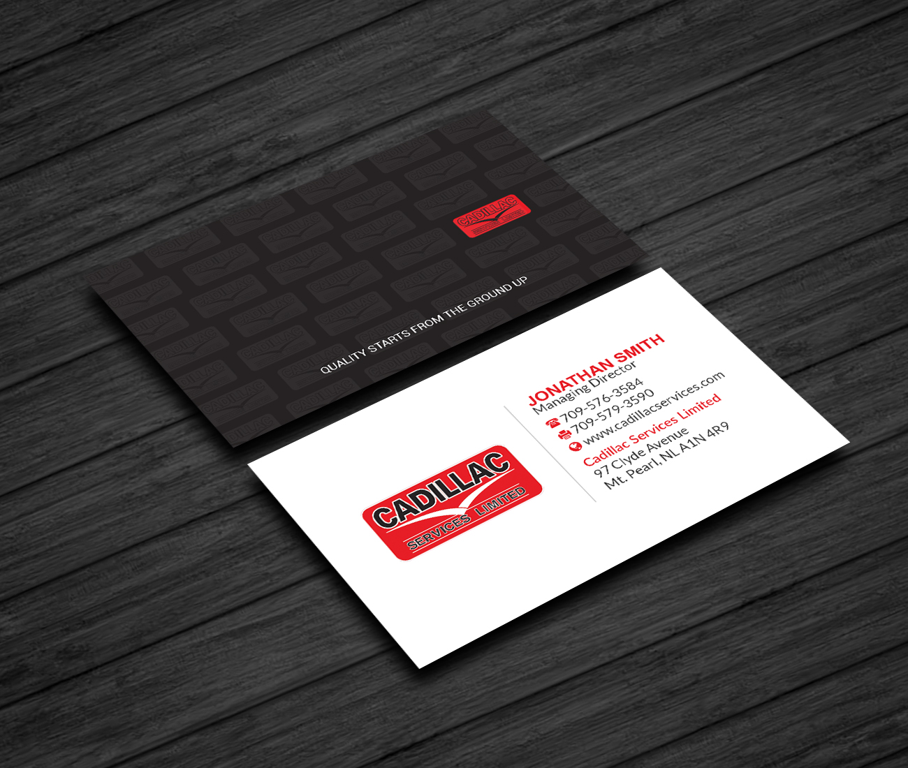 Business Card Design by Creations Box 2015 for Cadillac Services Ltd | Design #22951191