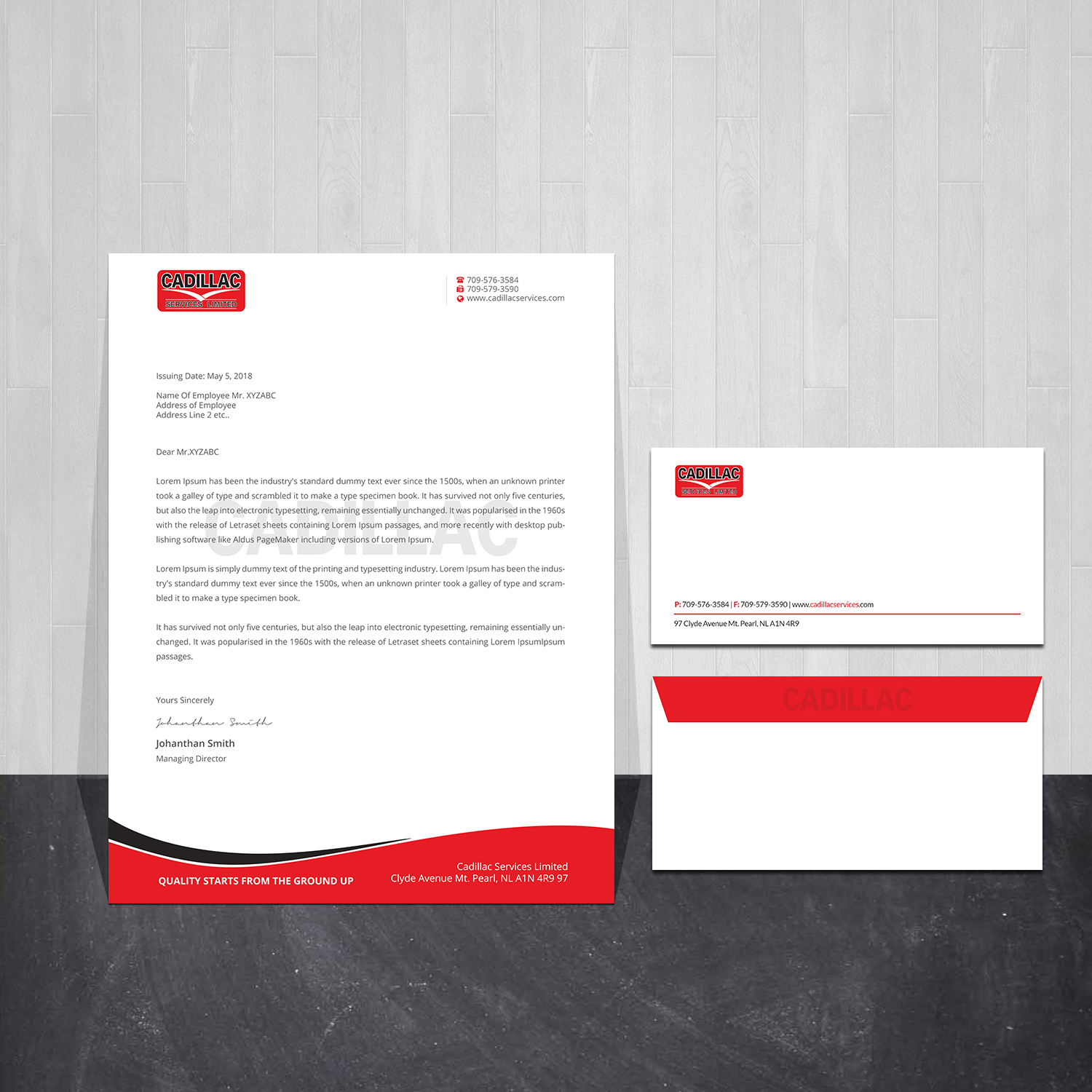 Business Card Design by Creations Box 2015 for Cadillac Services Ltd | Design #22961110