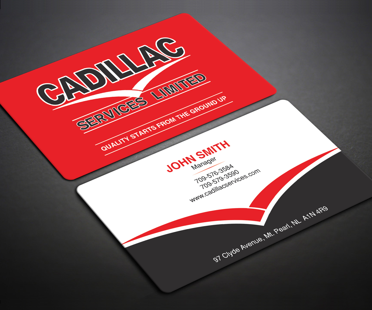 Business Card Design by LAXMI DESIGNHUB for Cadillac Services Ltd | Design #22944036