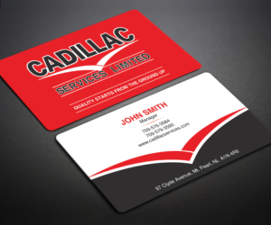 Business Card Design by LAXMI DESIGNHUB for Cadillac Services Ltd | Design: #22944036