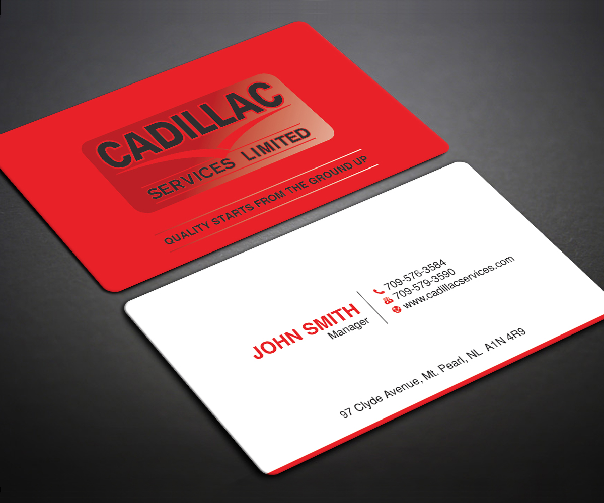 Business Card Design by LAXMI DESIGNHUB for Cadillac Services Ltd | Design #22944038