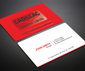 Business Card Design by LAXMI DESIGNHUB for Cadillac Services Ltd | Design: #22944038