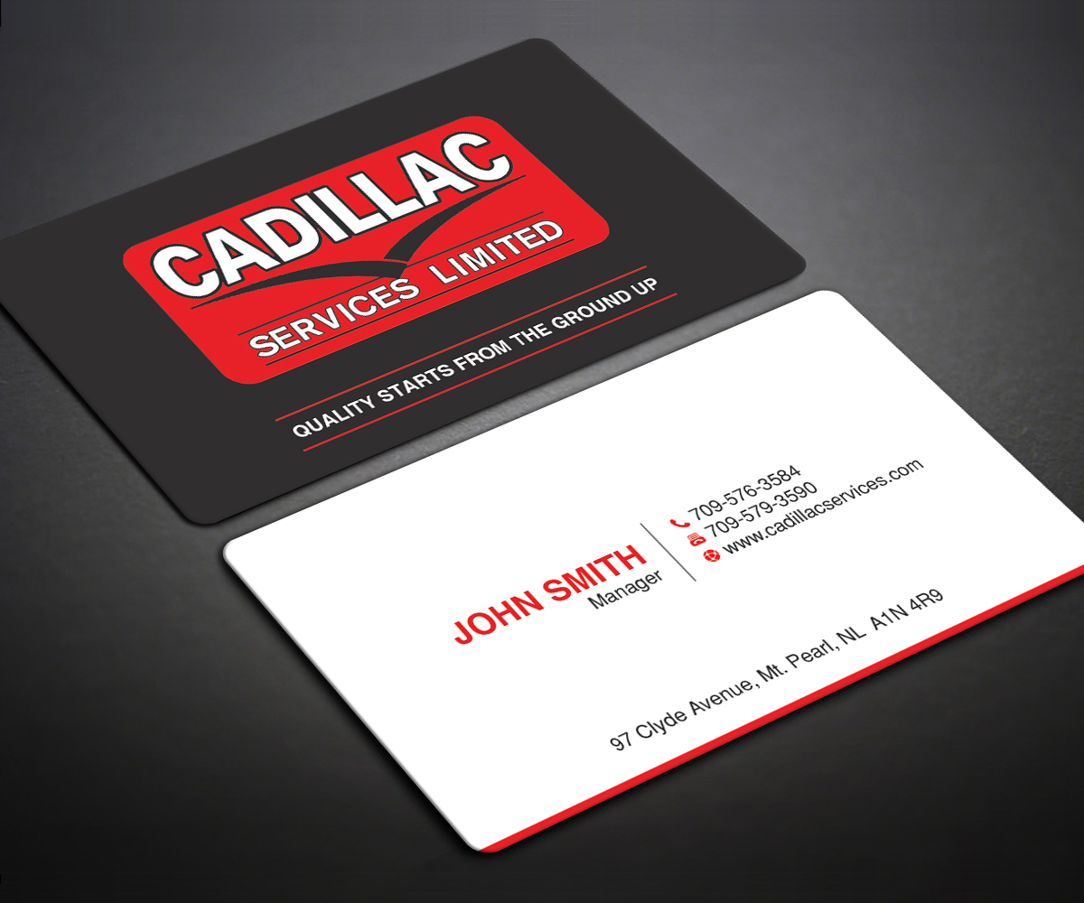 Business Card Design by LAXMI DESIGNHUB for Cadillac Services Ltd | Design #22944039