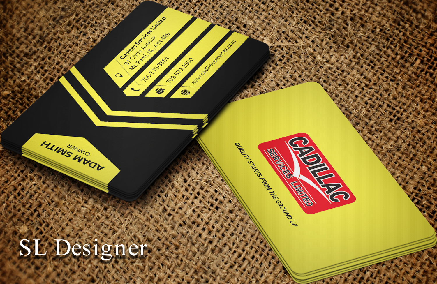 Business Card Design by SL Designer for Cadillac Services Ltd | Design #22940493
