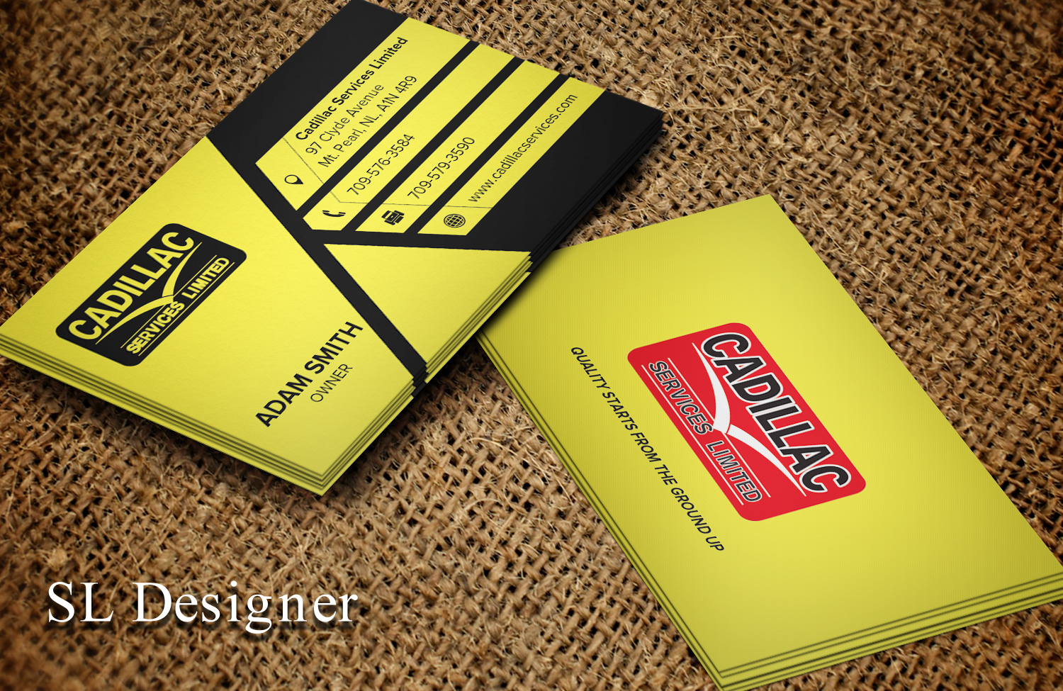 Business Card Design by SL Designer for Cadillac Services Ltd | Design #22940498