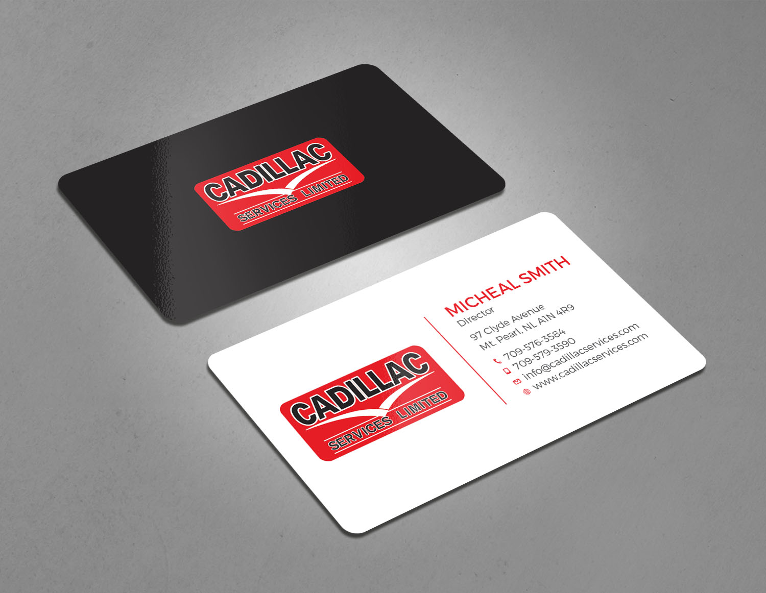 Business Card Design by Tripti Ranjan Gain for Cadillac Services Ltd | Design #22940432