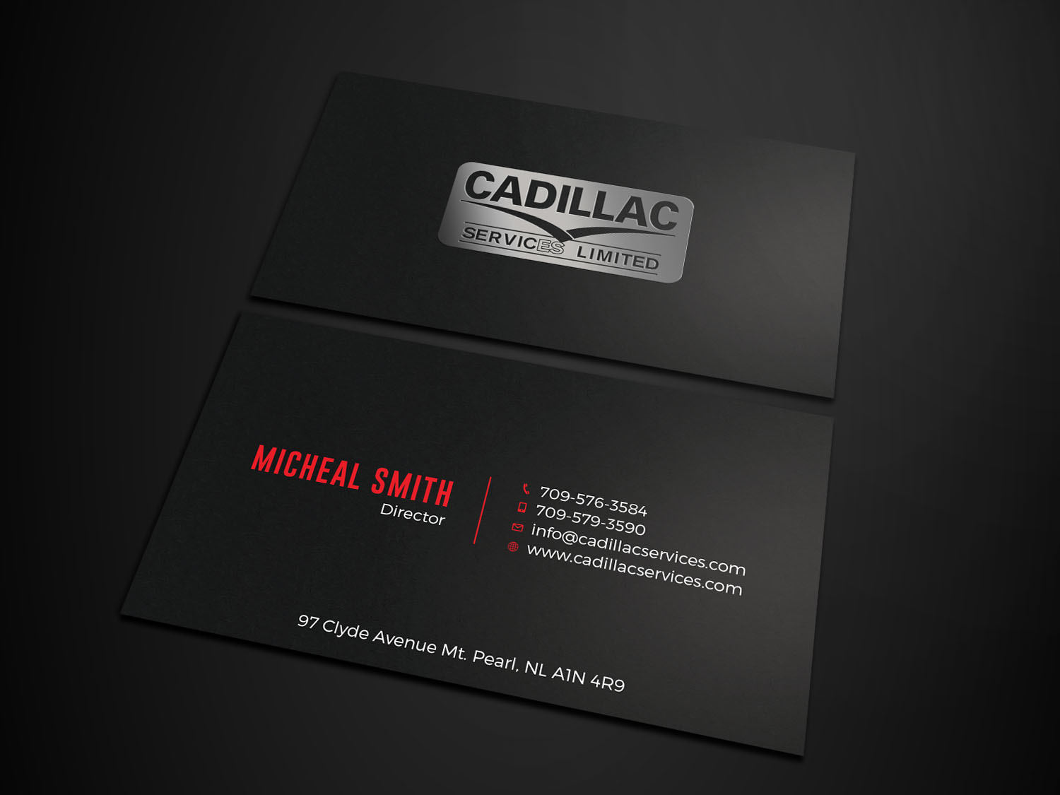 Business Card Design by Tripti Ranjan Gain for Cadillac Services Ltd | Design #22940435