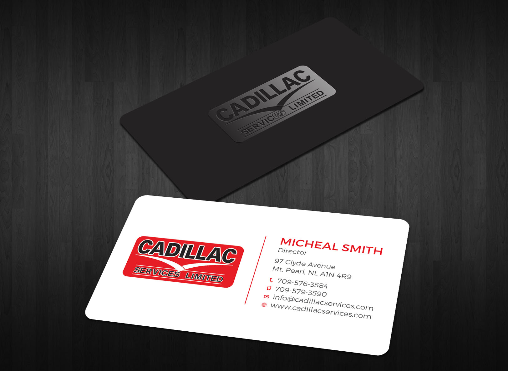 Business Card Design by Tripti Ranjan Gain for Cadillac Services Ltd | Design #22940442