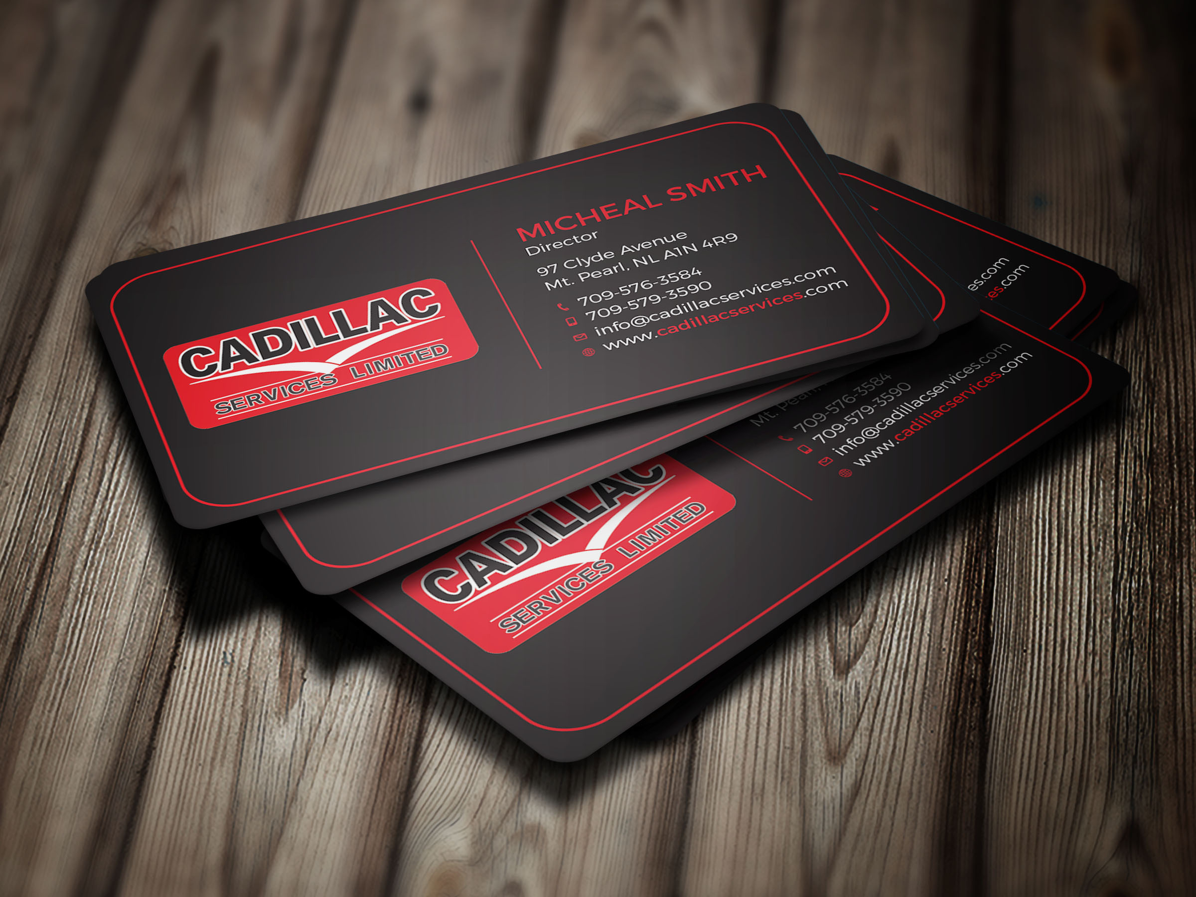 Business Card Design by Tripti Ranjan Gain for Cadillac Services Ltd | Design #22940443